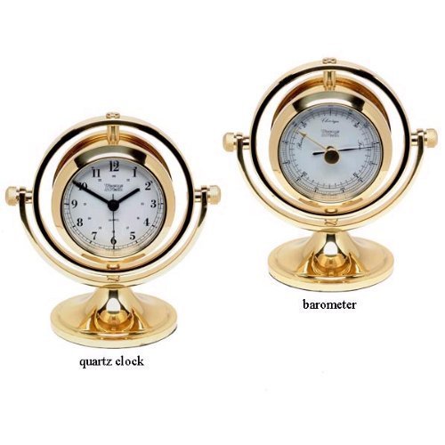 Weems & Plath Gimbaled Skipjack Clock and Barometer