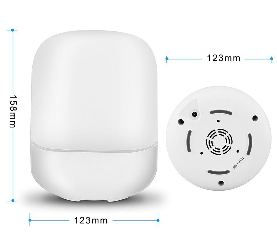 Intsun 300mL Portable Ultrasonic Cool Mist Aroma Humidifier with 7 Changing Colored LED Lights,Waterless Auto... N5