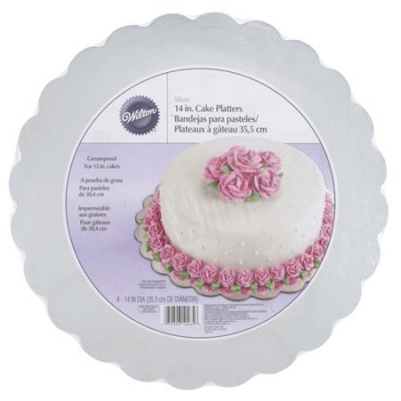 Wilton 14" Silver Platters, 4 Count