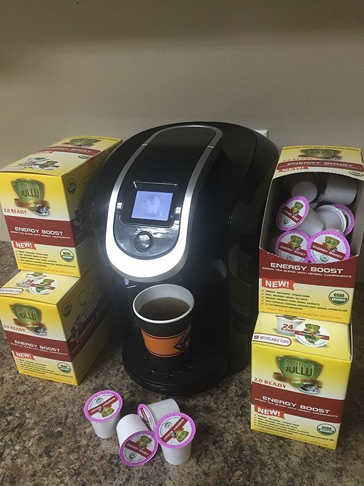 SOLLO Keurig 2.0 K-Cup, Energy Boost Organic Green Tea With Herbal Extracts, 24 Count per Box, Organic by USDA... N7
