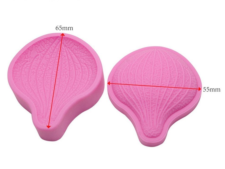 FOUR-C Baking Tools Petal Veiner Embossing Molds Silicone Cake Mold for Decorating Color Pink N2