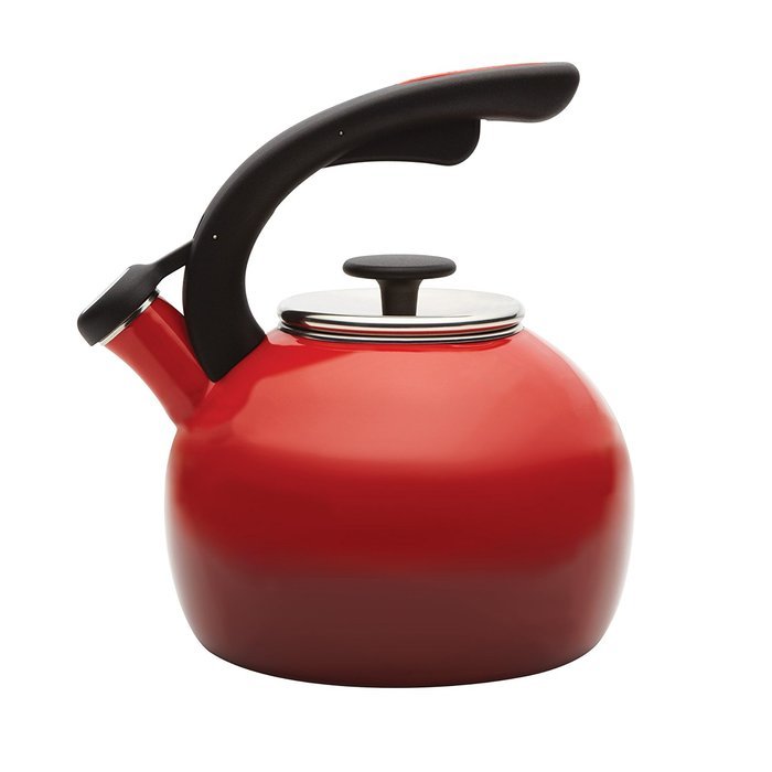 Rachael Ray Teakettles 2-Quart Crescent Kettle, Gradient Red N3