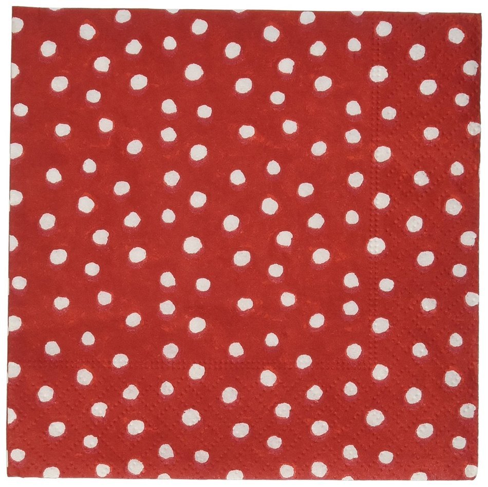 Entertaining with Caspari Dots Guest Towels, Platinum, Pack of 15