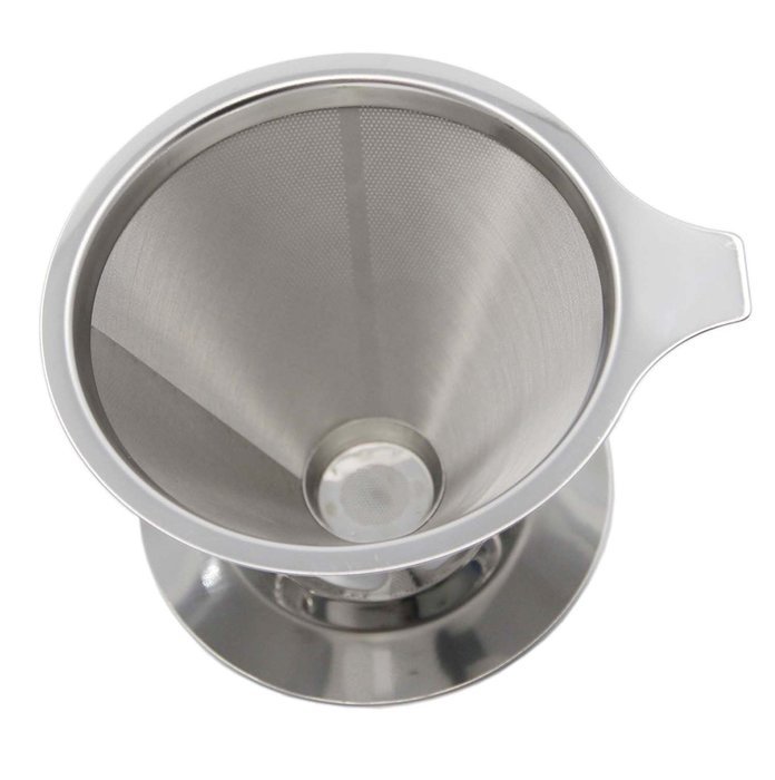 Gthunder Steel Reusable Coffee Dripper-Paperless Pour Over Coffee Filter and Single Cup Coffee Maker (Style B)