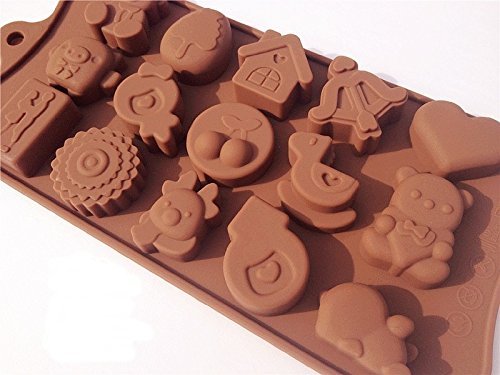New Hot, Cute Animal+loving Heart+i Love YOU Series Silicone Baking Molds Fondant Gum Paste Mold Cake Decoration... N6