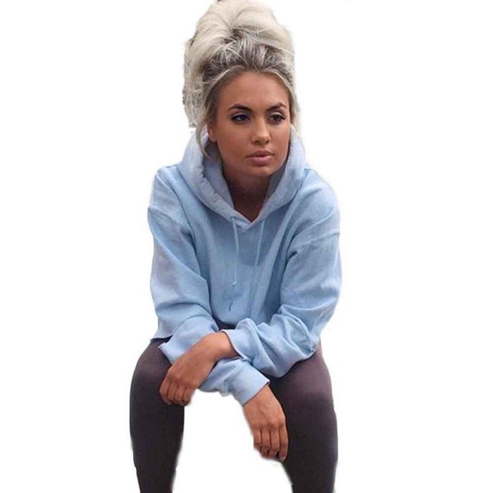Hoodie Sweatshirt,Morecome Womens Loose Casual Long Sleeve Hoodie Jumper Pullover Coat (S, Blue)