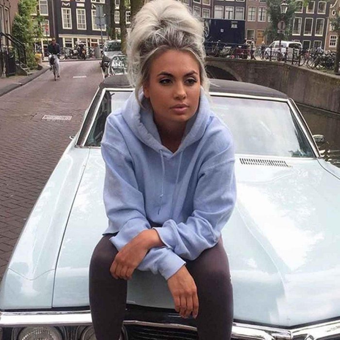 Hoodie Sweatshirt,Morecome Womens Loose Casual Long Sleeve Hoodie Jumper Pullover Coat (S, Blue) N2