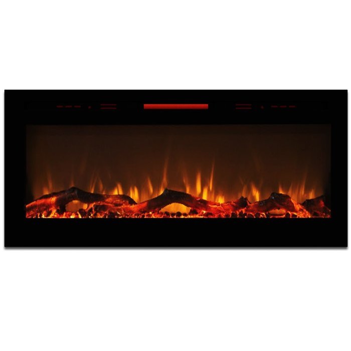 Elite Flame 50" Fusion Log Built-in Smokeless Wall Mounted Electric Fireplace