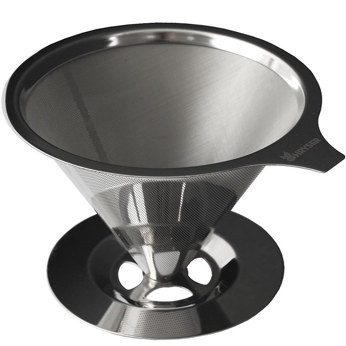 Pour Over Coffee Maker - Stainless Steel Permanent Dripper Serves up to 4 Cups of Robust Coffee and Tea - Reusable...