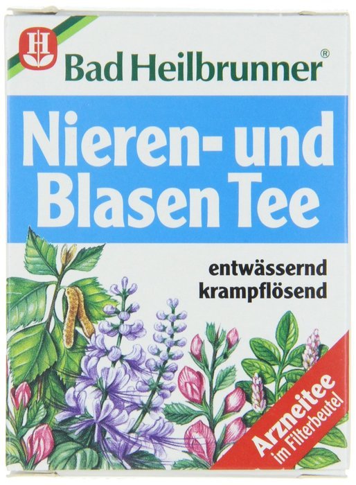 Bad Heilbrunner Nieren und Blasen Tea / kidney and bladder tea(4 Packs each 8 Teabags) - fresh from Germany N3