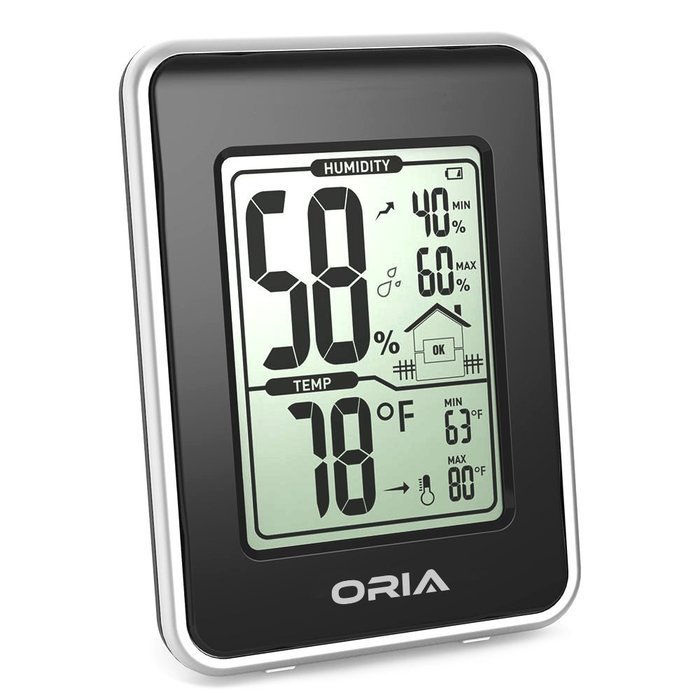 Oria Hygrometer Thermometer, Indoor Digital Weather Station, Hygrothermograph, Multifunctional Temperature and... N8