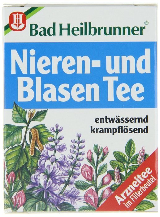 Bad Heilbrunner Nieren und Blasen Tea / kidney and bladder tea(4 Packs each 8 Teabags) - fresh from Germany N4
