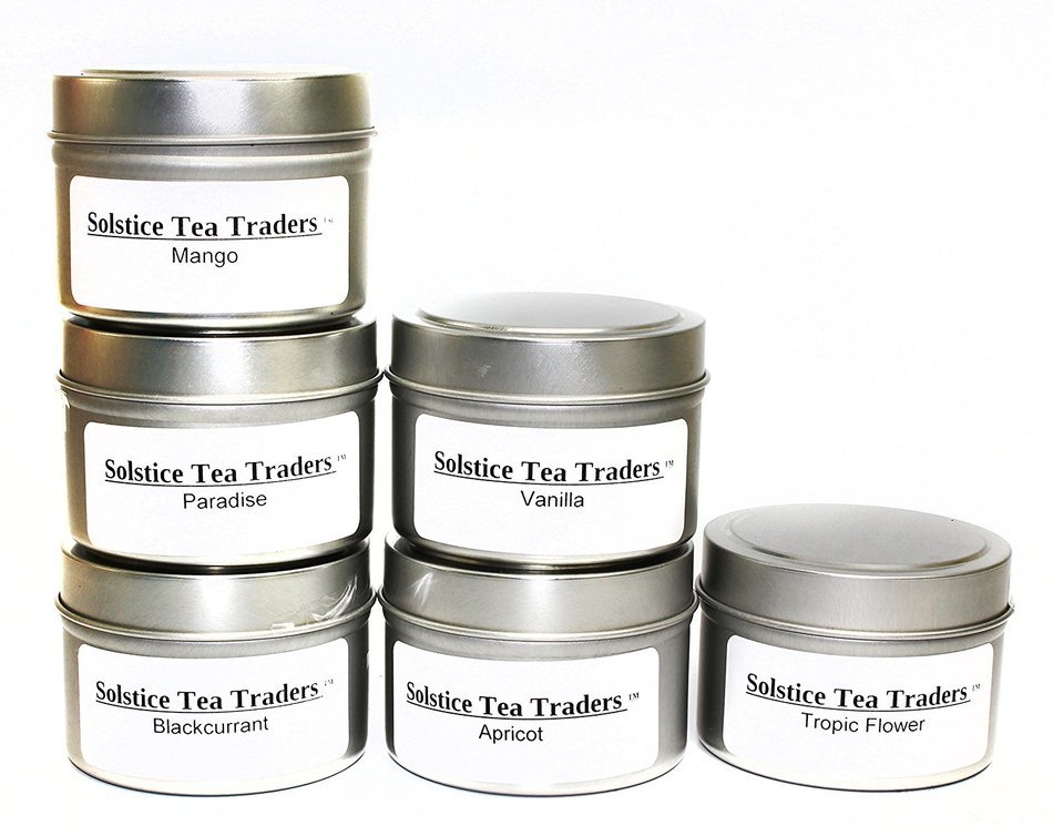 Flavored Black Tea Sampler, Black Tea Assortment Loose Tea Featuring Mango Tea, Apricot Tea, Tropic Flower Tea... N8