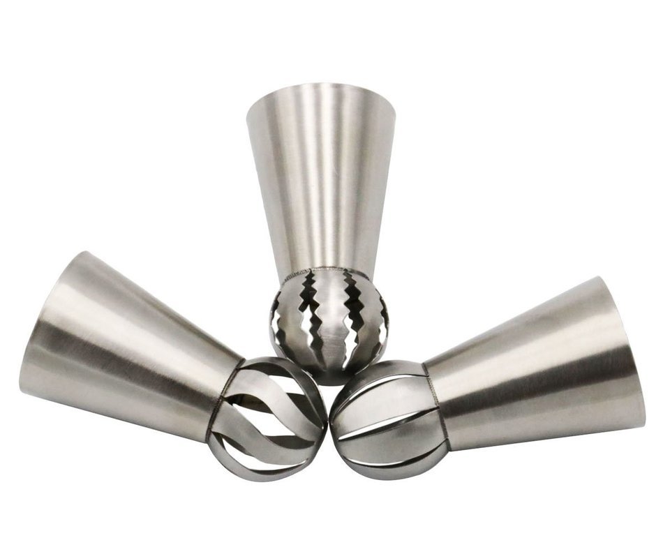 3PCS/Set Russian Piping Tips, SOOKOO Sphere Ball Tips Russian Icing Piping Nozzles Pastry Cake Fondant Cupcake... N3