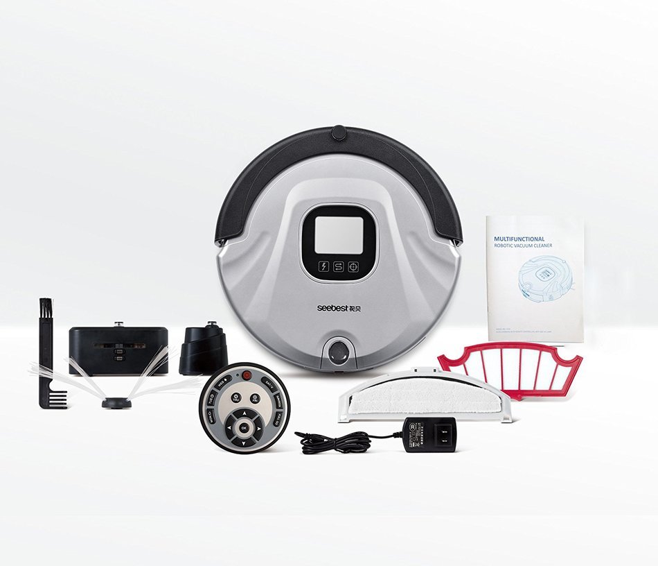 Seebest C565 Intelligent Anti Fall Time Schedule Vacuum Cleaner Robotic, Silver