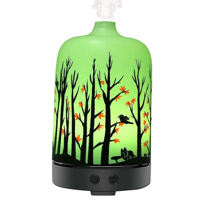 COOSA 100ml US Standard Plug Ultrasonic Aromatherapy Essential Oil Diffuser Cool Aroma Mist Humidifier with Multi-colored... N5
