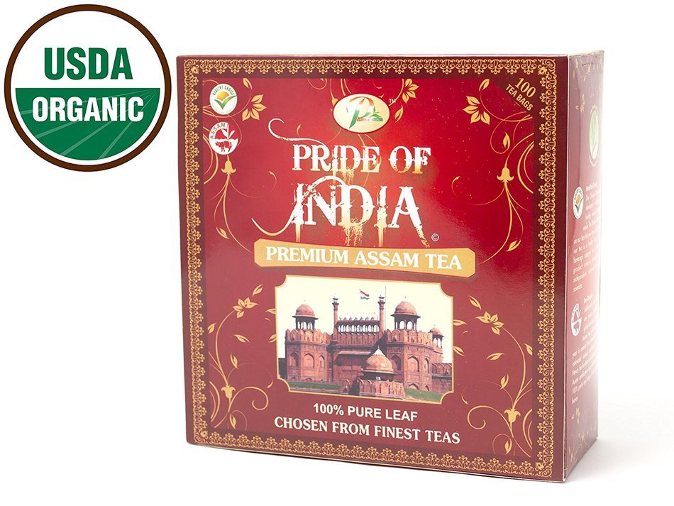 Pride Of India Organic Indian Assam Black Tea, 25 Tea Bags N11