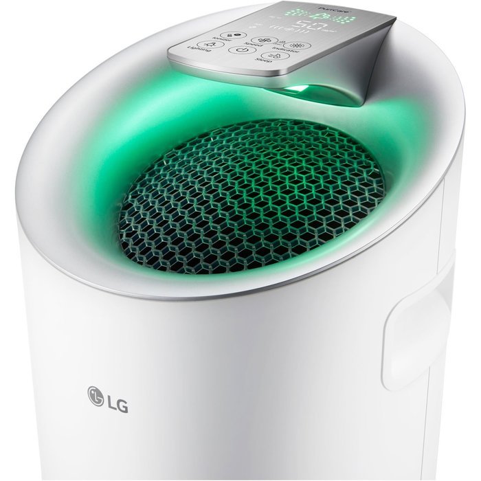 LG AS401WWA1 Puricare Tower Filter Air Purifier with Smart Air Quality Sensor & Lodecibel Operation N3