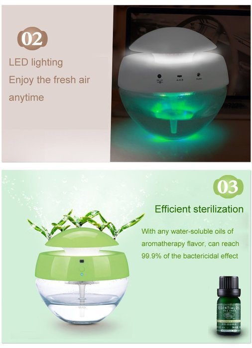Multifunction Air Purifier Humidifier Bluetooth Speaker Light Home Creative Air Purifier Speaker Colorful LED...