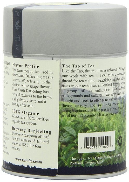 The Tao of Tea, First Flush Darjeeling Black Tea, Loose Leaf, 3.5 Ounce Tin N5