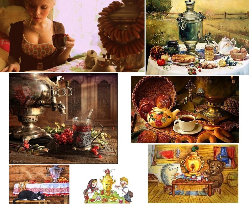 Wood and Coal Samovar. Russian National Traditions. Best Tea Kettle Pot. (5 Liter, Popular) N11