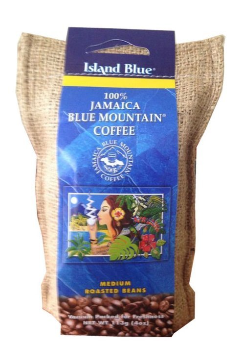 Island Blue 100% Jamaica Blue Mountain Whole Beans Coffee (16oz) N6