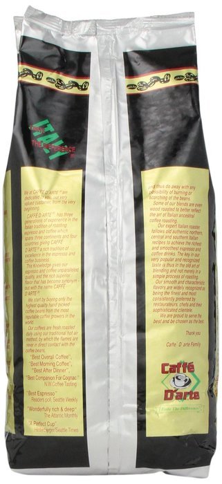 Caffe D'arte Capri Whole Bean Coffee, 5-Pound Foil Bag N22