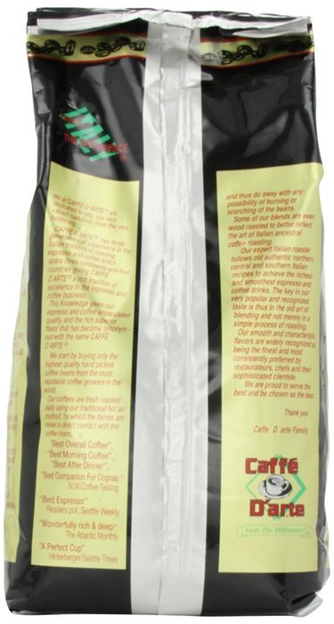 Caffe D'arte Capri Whole Bean Coffee, 5-Pound Foil Bag N23