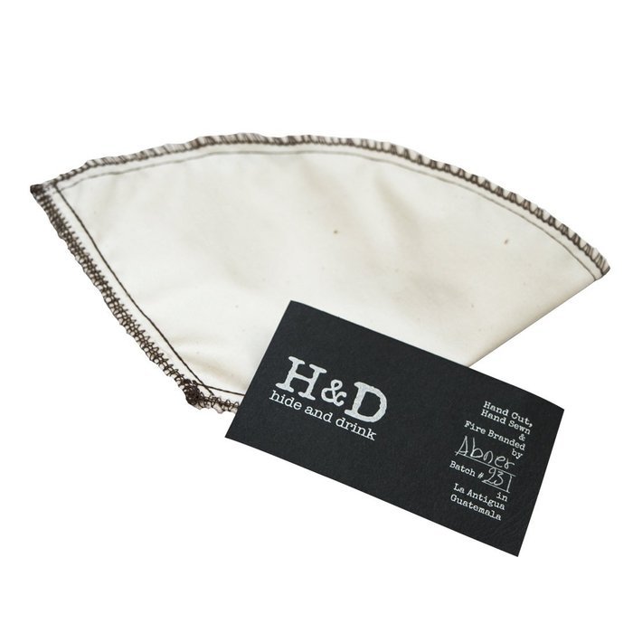 Cotton Coffee Sock for Pour-Over Cones #2 Reusable Coffee Filters (3-Pack) Handmade by Hide & Drink
