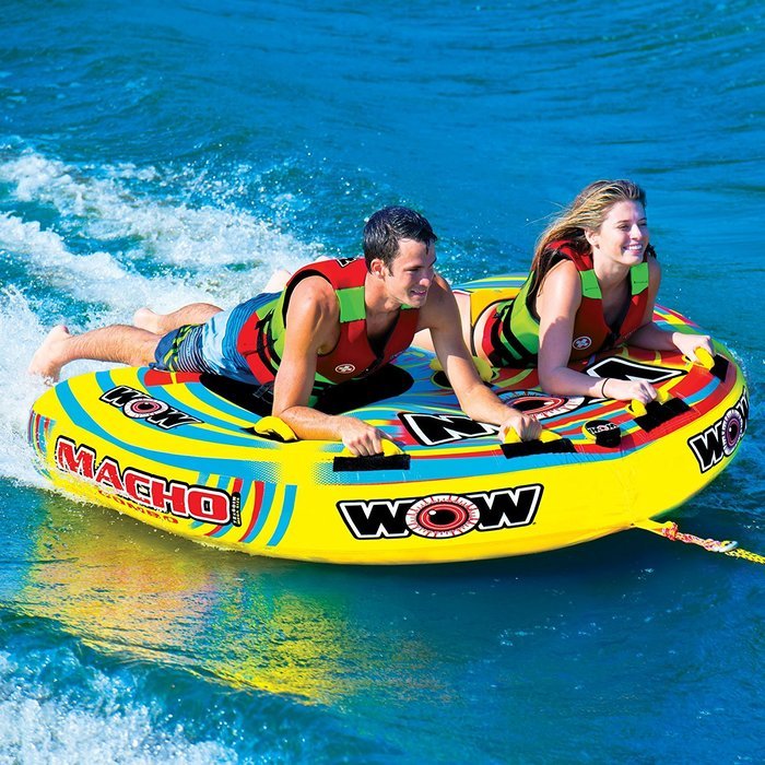 WOW World of Watersports, Macho 16-1030 1 to 3 Person Towable Tube, Multiple Riding Positions N8