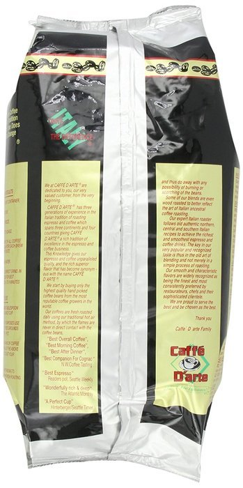 Caffe D'arte Capri Whole Bean Coffee, 5-Pound Foil Bag N25