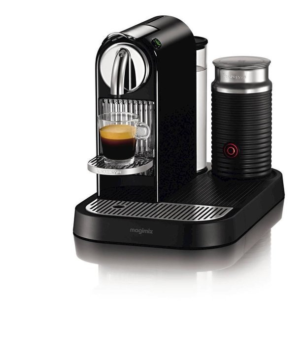 Nespresso D121-US4-BK-NE1 Espresso Maker with Aeroccino Milk Frother, Black N2