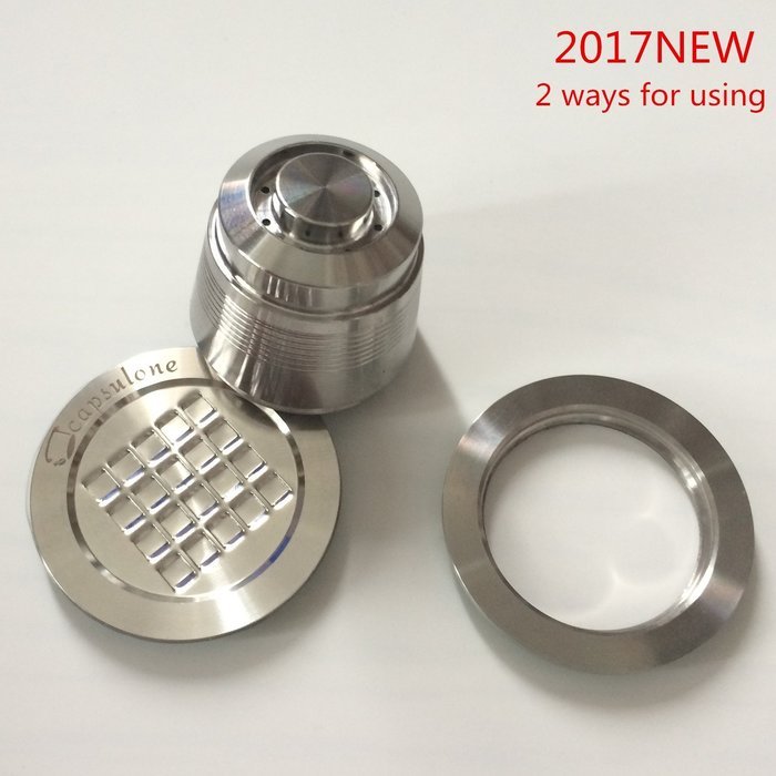 Capsulone Nespresso Stainless Steel Refillable Coffee Capsules 2 ways use Sticker Lids foli seals (20pcs) Refilling...
