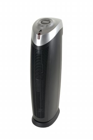 Model 9020 Atlas Black Tower Air Purifier with Remote, Negative Ionizer, True HEPA Filters & UVC Lamp! (Year Warranty!)