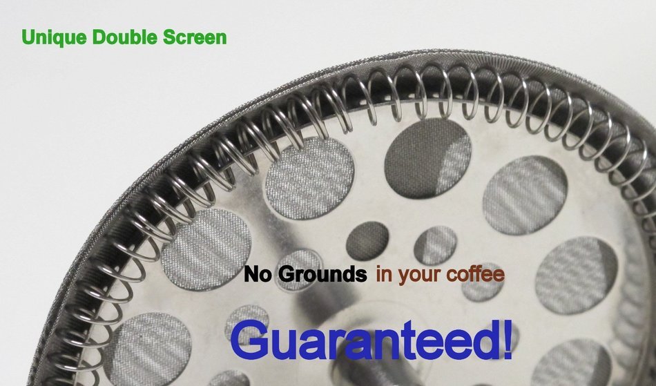 SterlingPro Double Wall Stainless Steel French Coffee Press, 1 Liter N3