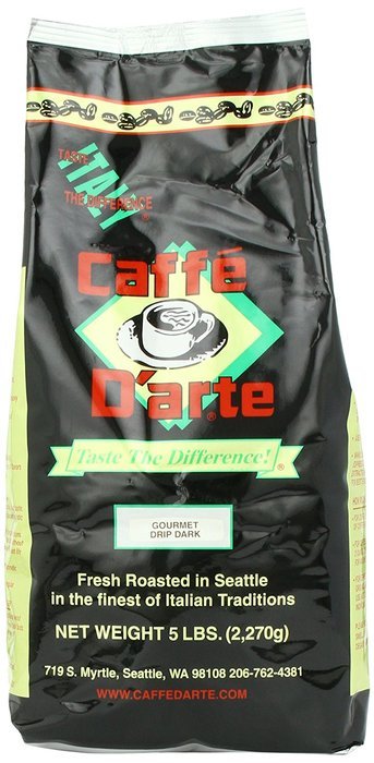 Caffe D'arte Capri Whole Bean Coffee, 5-Pound Foil Bag N30