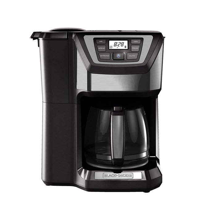 Black & Decker CM5000B 12-Cup Mill and Brew Coffeemaker, Black N8