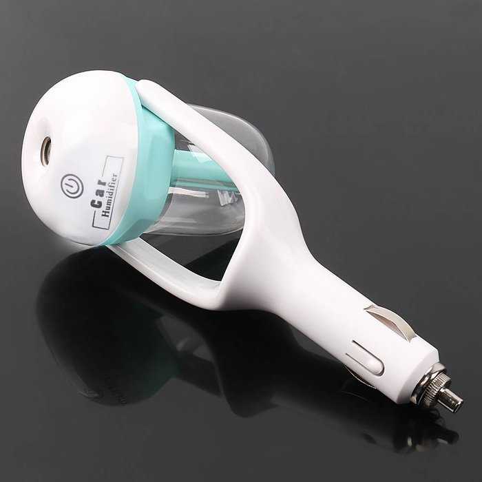 Mini Car Air Humidifier Diffuser Essential Oil Ultrasonic Aroma Mist Purifier (Blue) N7