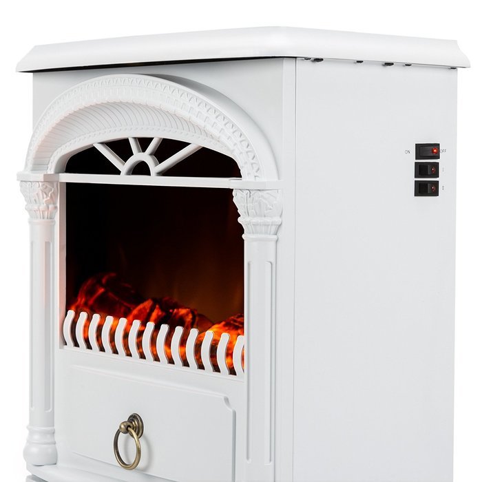 Hamilton 22-inch Portable Free Standing 1500W Electric Fireplace Stove with Realistic Fire and Vintage Logs -... N11