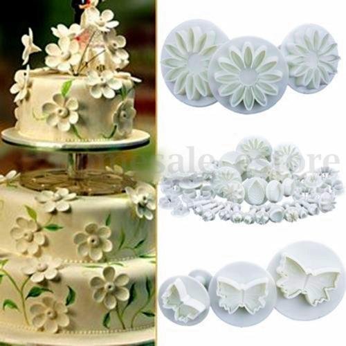 33pcs Pastry Cutters Tools Sugarcraft Cake Decorating Mold Fondant Icing Plunger