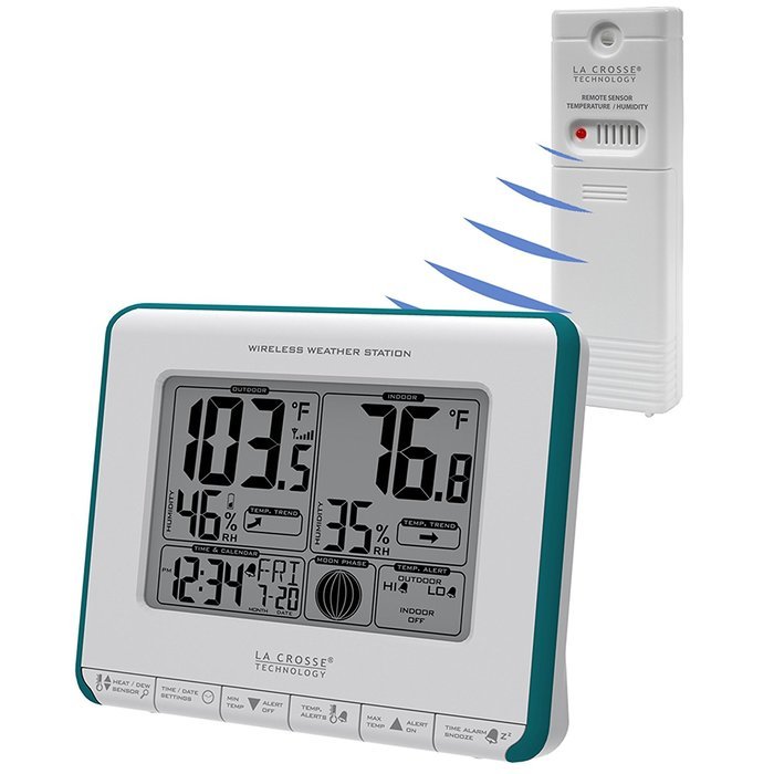 La Crosse Technology 308-1711BL Wireless Weather Station with Heat Index and Dew Point N2
