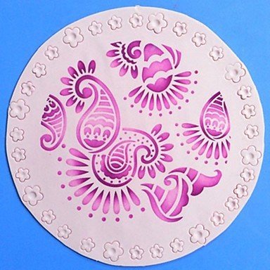 Sher FOUR-C Cake Top Stencil Cake Design Tools ,Cookie And Coffee Stencils, Cupcake DecorationTemplate Mold N2