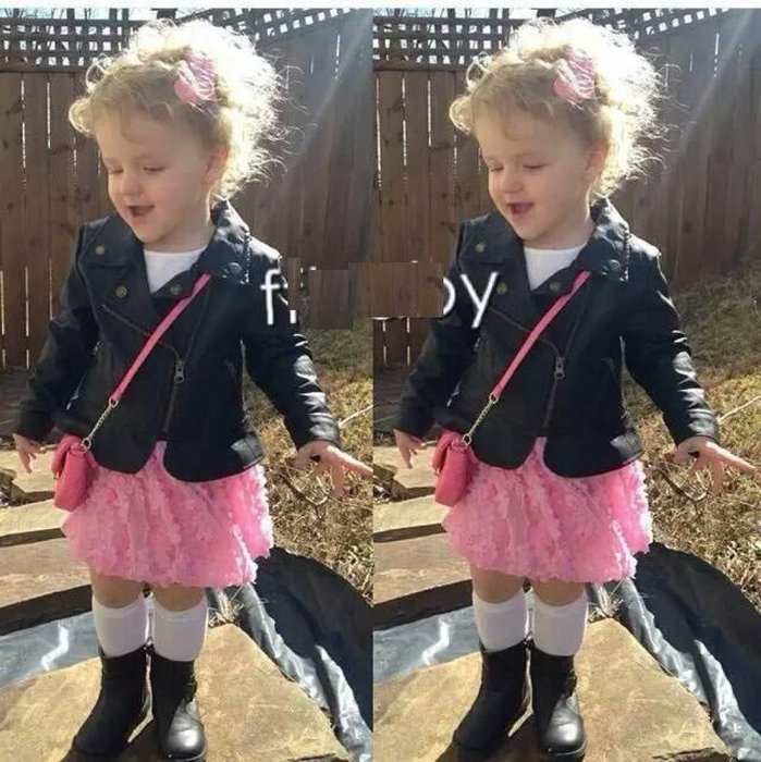 Kid'Coat,Laimeng Child Kid Baby Fashion Infant Leather Jacket Zipper Hooded Coats Outwear Coat (80, Black)