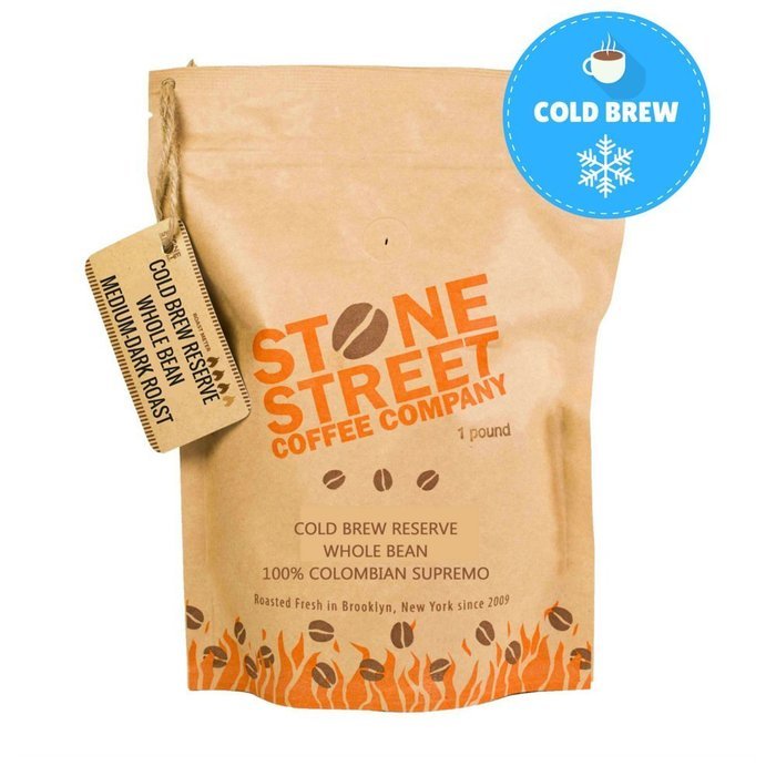 Stone Street Coffee Cold Brew Reserve Colombian Single Origin Coarsely Ground Coffee - 1 lb. Bag - Medium Dark... N6