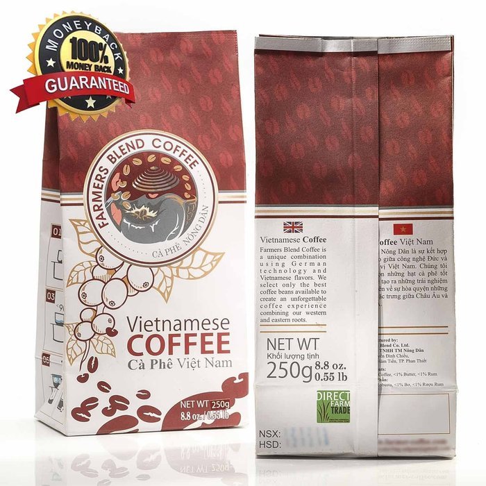 Premium Coffee by Farmers Blend Vietnamese Coffee, a Gourmet Coffee and Low Acid Coffee with smooth but bold flavors... N12