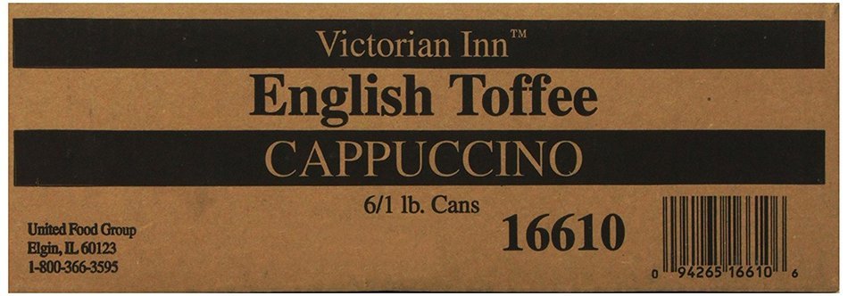 Victorian Inn Instant Cappuccino, English Toffee, 16-Ounce Canisters (Pack of 6) N5