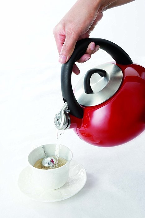 Calphalon 2-Quart Stainless Steel Tea Kettle with Whistle N10