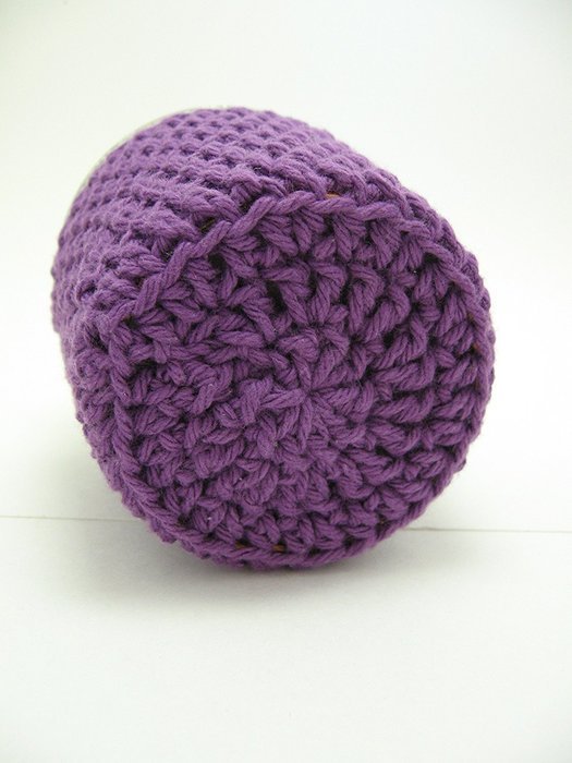 Handmade Crochet Ice Cream Pint Cozy in Purple
