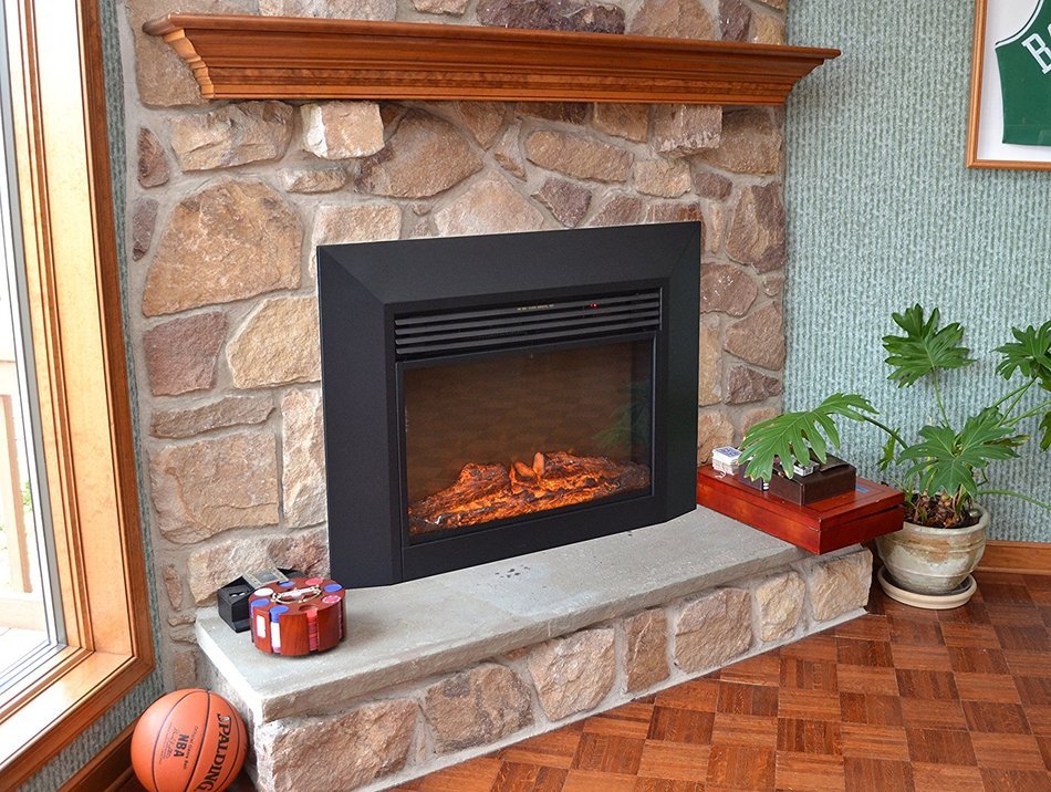Touchstone 80009 Ingleside Electric Fireplace Insert for Mantles, 28 inch wide, 1500/750 Watt Heater (Black)