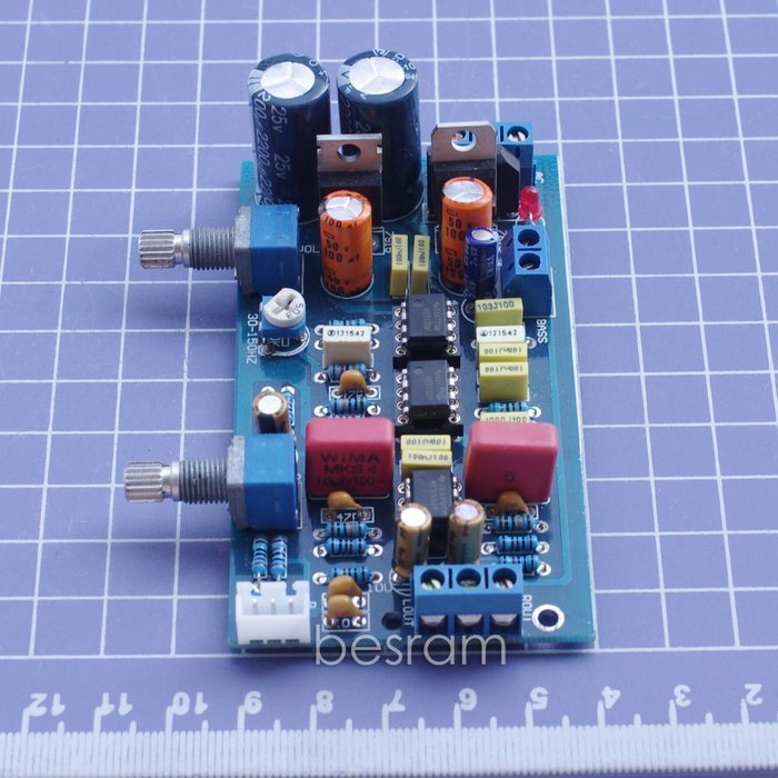 Mini 2.1-channel NE5532 preamplifier board AC12-15V